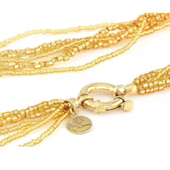 NIB - Il Murano di Francesca Yellow Murano Glass 6-Strand Beaded Necklace – 20" - Picture 2 of 10